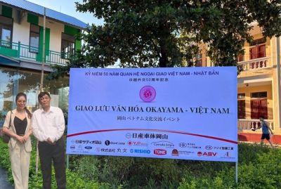 C&ocirc;ng ty &Acirc;u Cơ tham gia Buổi lễ giao lưu văn h&oacute;a Okayama - Nhật Bản tại Trường Cấp ba N&ocirc;ng nghiệp Nam Định